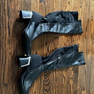 Black over the-knee boots by "Calvin Klein"